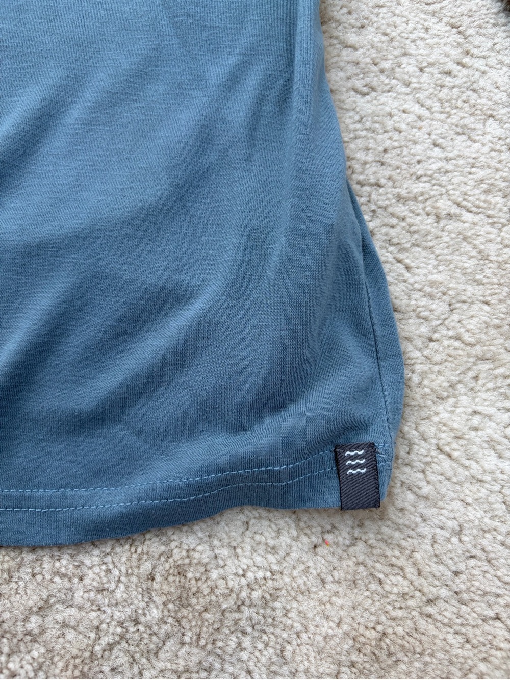 Free Fly Men’s Size Large Bamboo Shade Long Sleeve Blue Stretchy UPF Sun Shirt - Picture 7 of 9